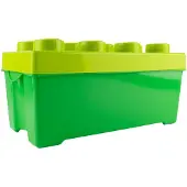 LEGO Boîte de rangement Vert Moyen avec couvercle Empilable - NOUVEAU ! Quantité 1x