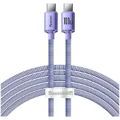 Baseus USB-C to USB-C Cable Crystal Shine Series, 100W, 5A, 2m, Purple CAJY000705