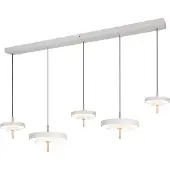 TRIO Suspension 5 lumières Keaton blanc