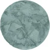 Tapis.fr Tapis en fourrure Fluffy turquoise 120 cm rond