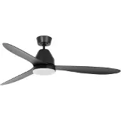 Beacon Ventilateur de plafond noir avec lampe Whitehaven Ø 143cm IP55