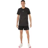 Asics T-Shirt fonctionnel 'Road' anthracite / noir / blanc