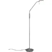 TRIO Lampadaire Monza 145 cm en acier inoxydable