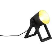 TRIO Lampe de table MARC noir et or, 1xE27x25W, bois, dimensions : 21x19,5x12,5 cm, IP20, RL