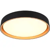 REALITY IMPORT Reality Felis LED plafonnier 24W 40cm dimmable noir-or CCT couleur de lumière réglable