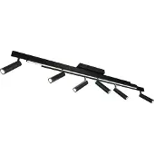 TRIO 648310732 ZENO Plafonnier LED SMD 1x18W/2200lm, 6x5,5W/650lm 2700-6500K noir mat, télécommande