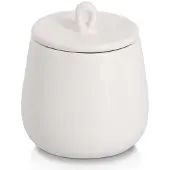 Zeller Present Boîte à épices 220 ml céramique ø 8.5x10 cm, Boîte de conservation, Blanc