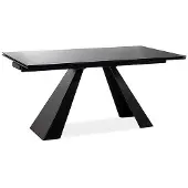 Feldmann-Wohnen Table de cuisine Salvadore 160x90x76cm noir (18018)