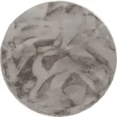Tapis.nl Tapis en fourrure Fluffy_deluxe gris 120 cm rond