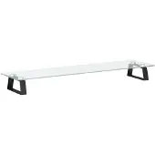 vidaXL Support d'écran noir 80x20x8 cm verre trempé et métal