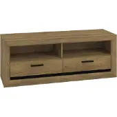 Feldmann-Wohnen Meuble TV bas "Baltica", 147x43x55 cm, chêne Lefkas noir