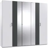 Wimex Armoire à portes battantes Kreta, 225 cm, blanc graphite