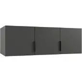 Wimex Porte-manteau pour armoire Modena 120x54x40cm blanc 3 portes graphite