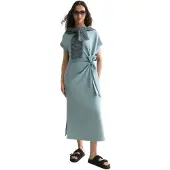 Scotch & Soda Ufu01582t Short Sleeve Midi Dress Gris M Femme
