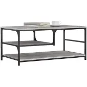 vidaXL Table basse Gris Sonoma 90x49x40 cm Bois composite