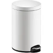 Helit Poubelle à pédale the silent , 12 litres, blanc (5690733)