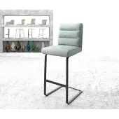 DELIFE Chaise-de-bar Pela-Flex rayures menthe chaise cantilever métal plat