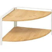 5five Simply Smart Étagère d'angle « ordera » à 2 niveaux, blanche - 5 five simply smart