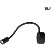 SLV Dio Flex Plate Applique avec bras flexible noir LED 2700K avec interrupteur