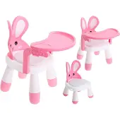 AGA Table d'alimentation et de jeu chaise rose