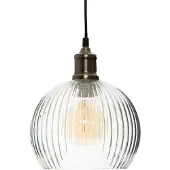 Atmosphera Lampe suspendue LAYE, transparente, Ø 20 cm