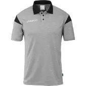 Uhlsport Squad 27 Polo Hommes - Gris foncé chiné / Noir
