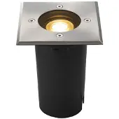 SLV SOLASTO Encastré de sol carré Acier inoxydable 316 IP67 12x12 cm GU10
