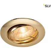 SLV PIKA QPAR51, plafonnier encastré, orientable, laiton, max. 50W