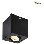 SLV Triledo Single CL spot de plafond carré 8,5 cm noir GU10