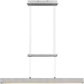 Reality Lustre LED PAROS argenté 32 W, blanc chaud 3750 lm, métal, dimensions : 150 x 90 x 11 cm, IP20, RL