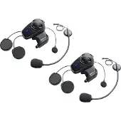 Sena Smh10 With Universal Microphone Kit Dual Pack Intercom Noir