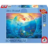 Schmidt Spiele Puzzle Yin &amp; Yang - Au Royaume des Animaux Marins - 1000 pièces