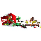 Bburago 18-31682 - Écurie Farmland avec tracteur Fendt 1050 Vario (69 pièces)