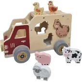 Playwood Voiture en bois à modeler Animaux de la ferme