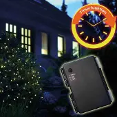 FHS Filet à piles LED extérieur 160, 2,0 x 2,0 m avec minuterie pour 3 x AA ***NOUVEAUX