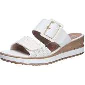 Remonte Mules à talon compensé pour femme 32313932383236 Blanc 41 EU