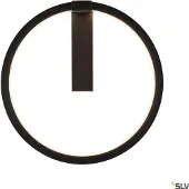 SLV One 40 LED Applique murale noire mate ronde Ø40 cm Dali dimmable Couleur de lumière commutable