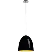 SLV - 1 Light Dome pendentif, rond, noir, doré, E27