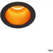 SLV Horn Magna LED encastré noir/or rond Ø7,8 cm 7,7W 3000K blanc chaud