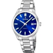 Festina Montre à affichage analogique bleu