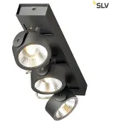 SLV KALU LED 3 applique et plafonnier, noir, 3000K, 60