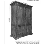 MASSIVMOEBEL24.DE MASSIVMOEBEL24 | Armoire penderie 140x65 Acacia laqué Miel OXFORD #0437