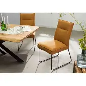 G + K MASSIVMOEBEL24 | Chaise rembourrée SEATTLE #110 Orange