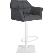 CLP Chaise de bar Damaso W - feutre, structure blanche - Gris