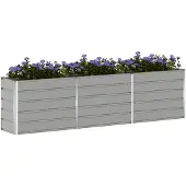 vidaXL Jardinière Gris Clair 480 X 50 X 45 Cm Acier Galvanisé