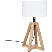 Atmosphera Lampe de terrasse Matia, cadre en bois d'acacia, hauteur 58 cm