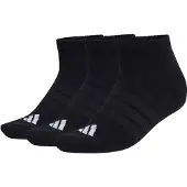Adidas Chaussettes de sport 'CUSHIONED ESSENTIALS LOW CUT SOCKS 3 PAIR' noir / blanc