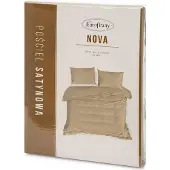 Eurofirany Linge de lit en satin 160x200 beige monochrome Nova 3