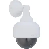 Relaxdays 4 caméras factices, voyant LED clignotant, pour l'intérieur et l'extérieur, dissuasion contre les cambrioleurs, caméra de surveillance factice, blanche