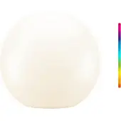 Goobay 80203 Lampe décorative solaire à LED sphérique, 35 cm, taille XL, RGBW - Lampe solaire d'extérieur avec couleurs RGB et 10 modes d'éclairage, 25 lm de lumière blanche, IP54 pour usage extérieur
